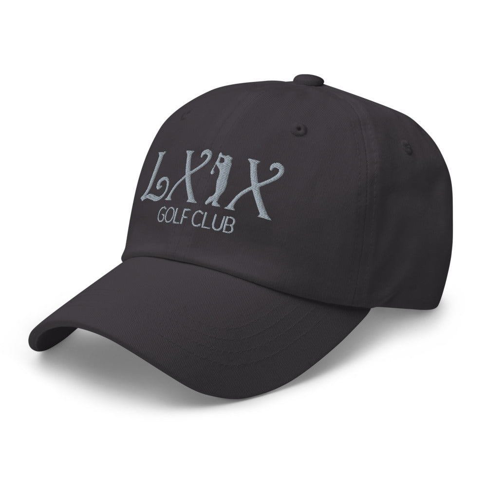 Curve Logo Dad Hat — Low-Profile Cotton Golf Cap (Gray Logo)