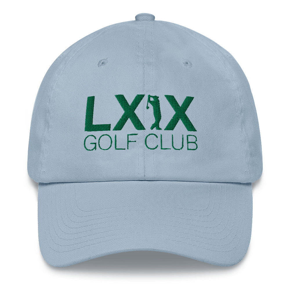 Swinger Logo Dad Hat — Low-Profile Cotton Golf Cap (Kelly Green Logo)