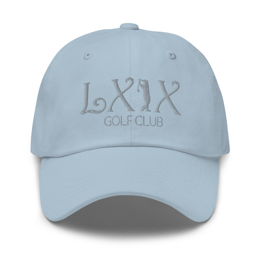 Curve Logo Dad Hat — Low-Profile Cotton Golf Cap (Gray Logo)