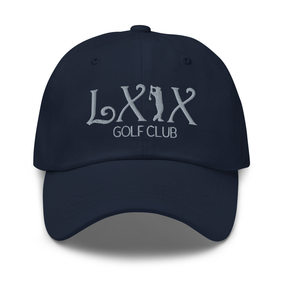 Curve Logo Dad Hat — Low-Profile Cotton Golf Cap (Gray Logo)
