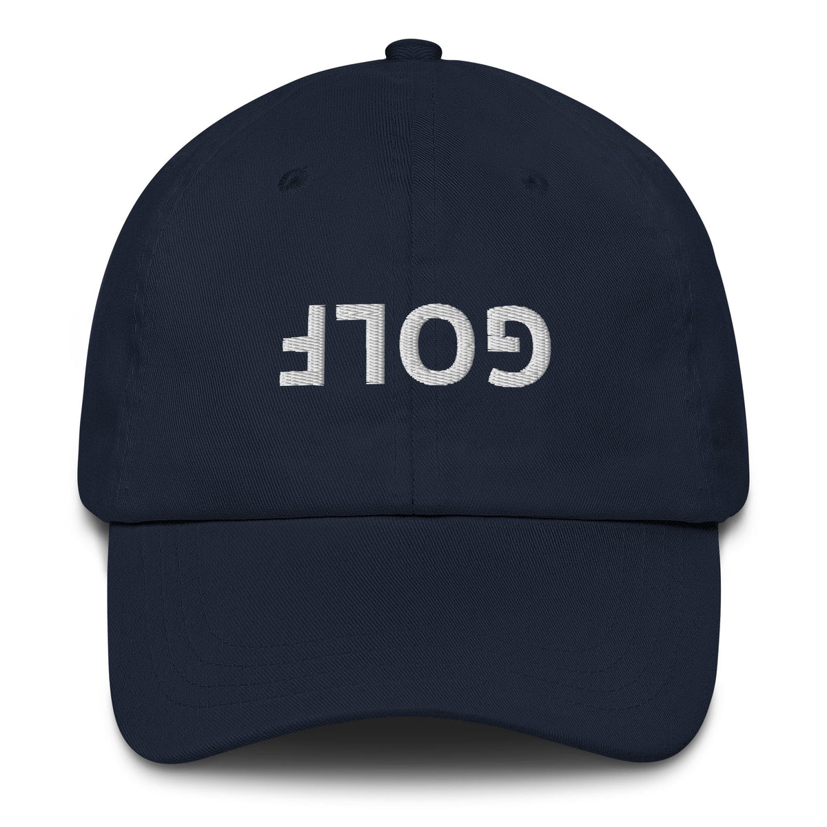 Upside Down Golf Dad Hat — Adjustable Cotton Golf Cap
