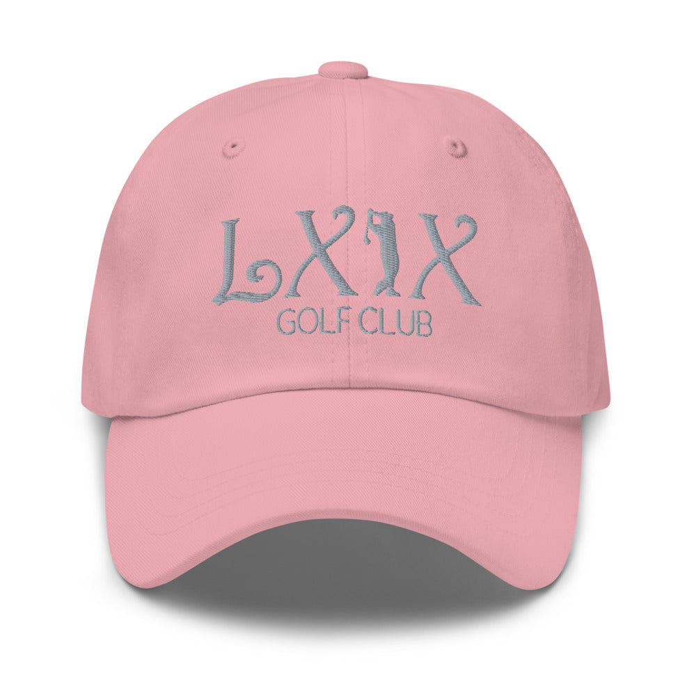 Curve Logo Dad Hat — Low-Profile Cotton Golf Cap (Gray Logo)