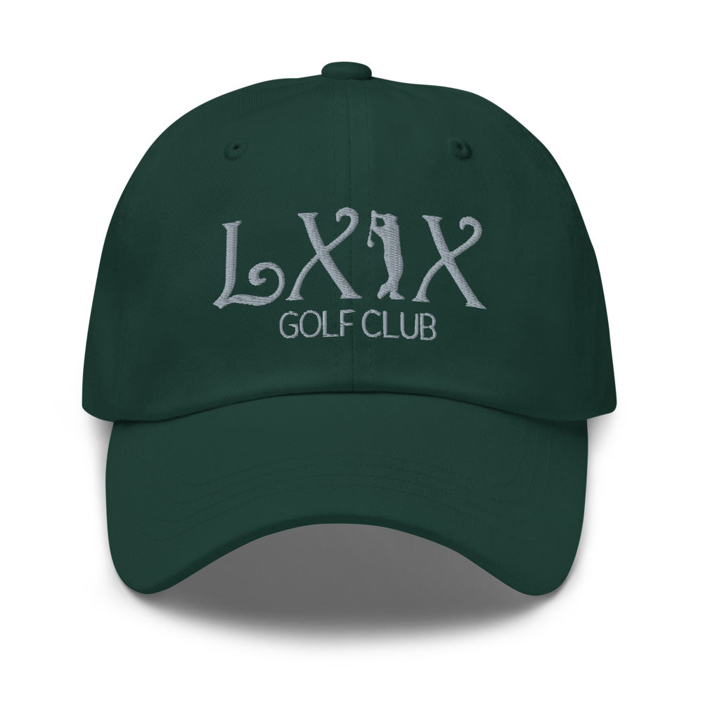 Curve Logo Dad Hat — Low-Profile Cotton Golf Cap (Gray Logo)