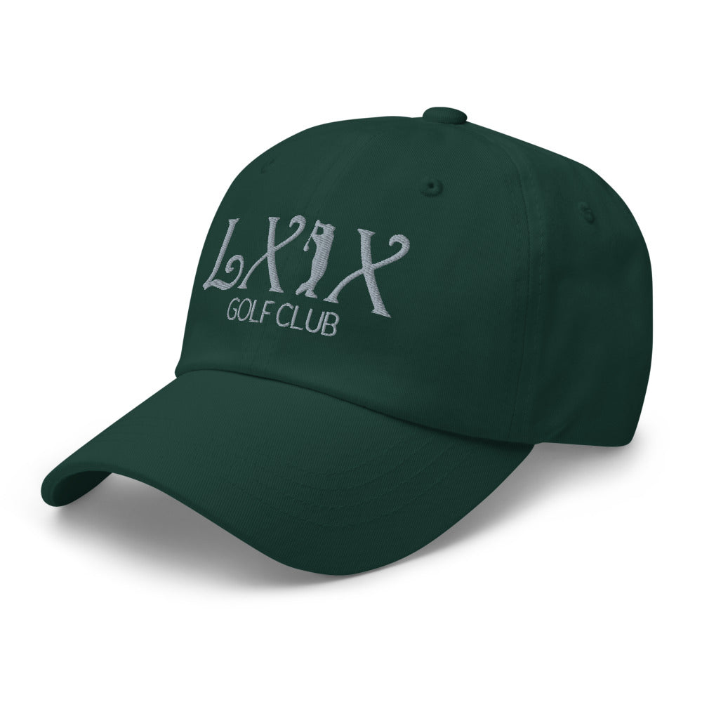 Curve Logo Dad Hat — Low-Profile Cotton Golf Cap (Gray Logo)