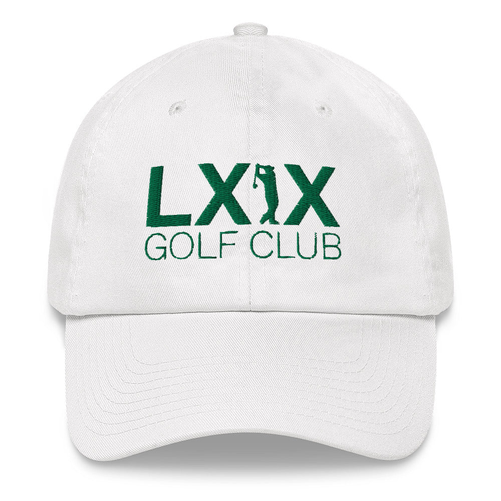 Swinger Logo Dad Hat — Low-Profile Cotton Golf Cap (Kelly Green Logo)