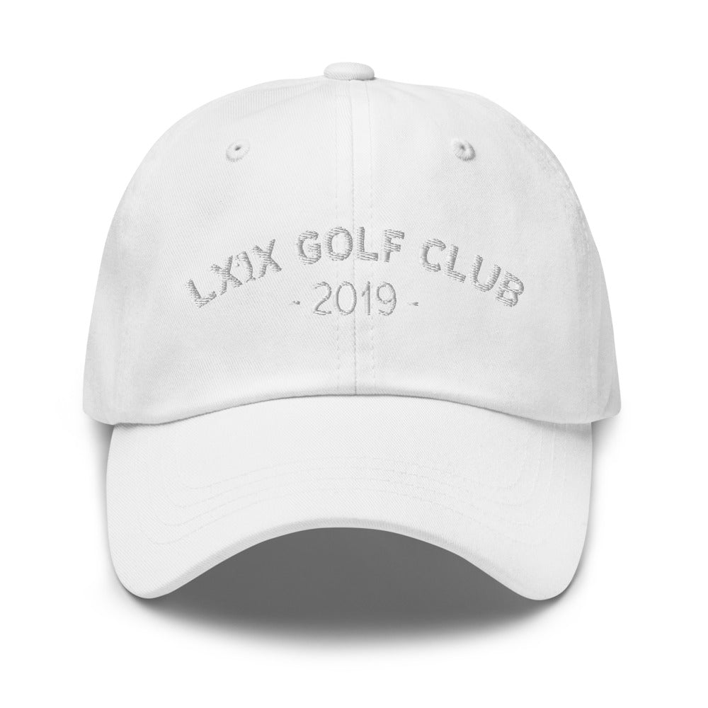 Arch Logo Dad Hat — Low-Profile Cotton Golf Cap (White Logo)