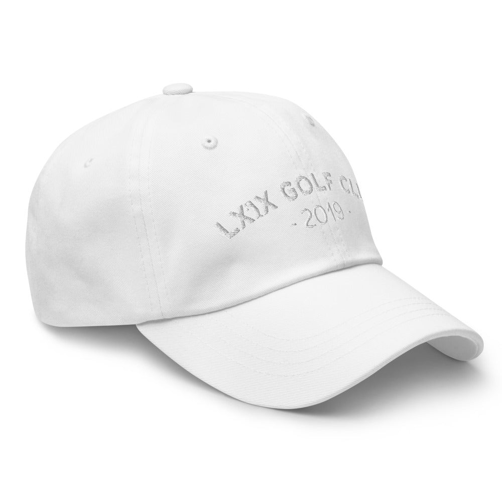 Arch Logo Dad Hat — Low-Profile Cotton Golf Cap (White Logo)