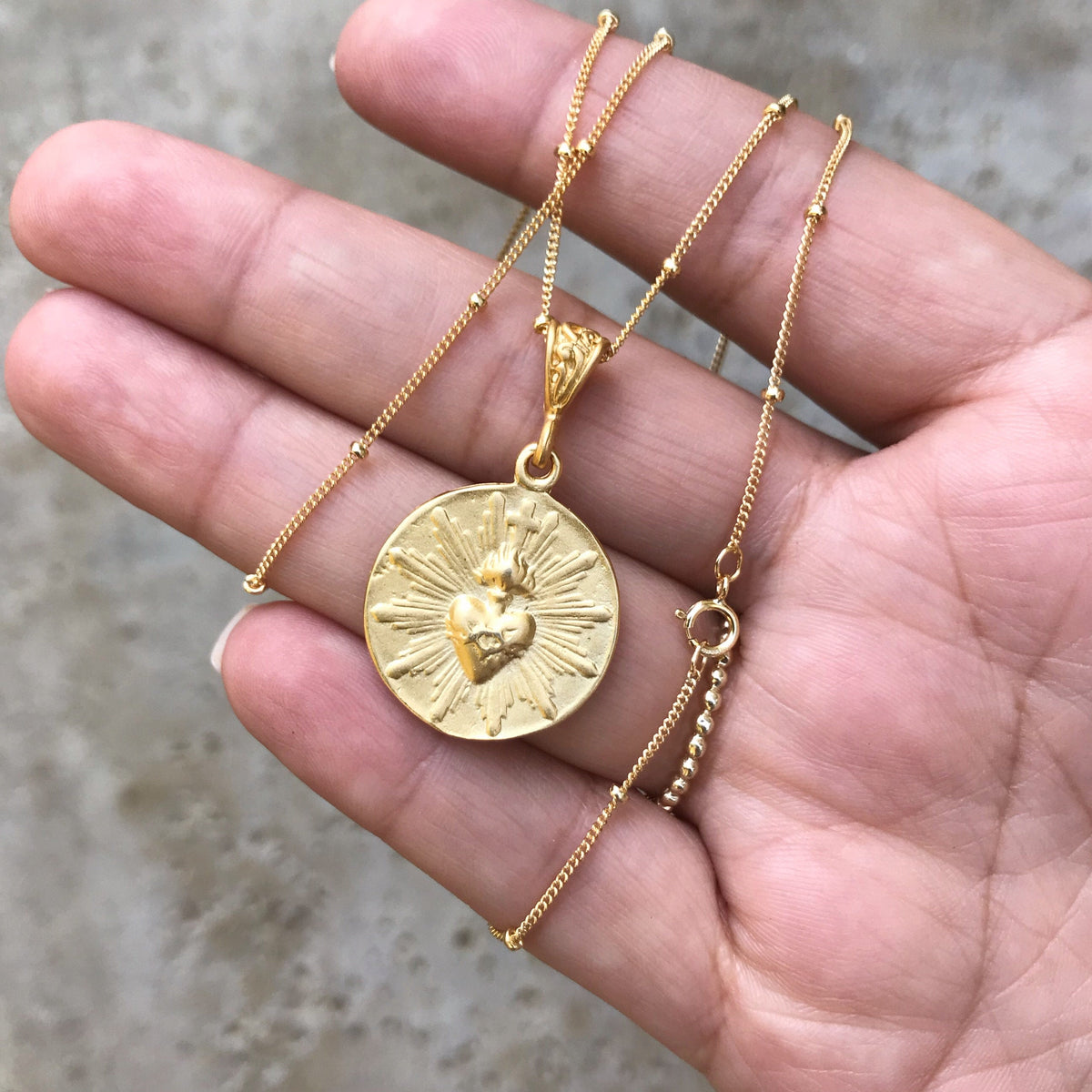 Most Sacred Heart Coin Necklace