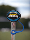 Jville Jaguars Football Silicone Strawtopper for Tumblers