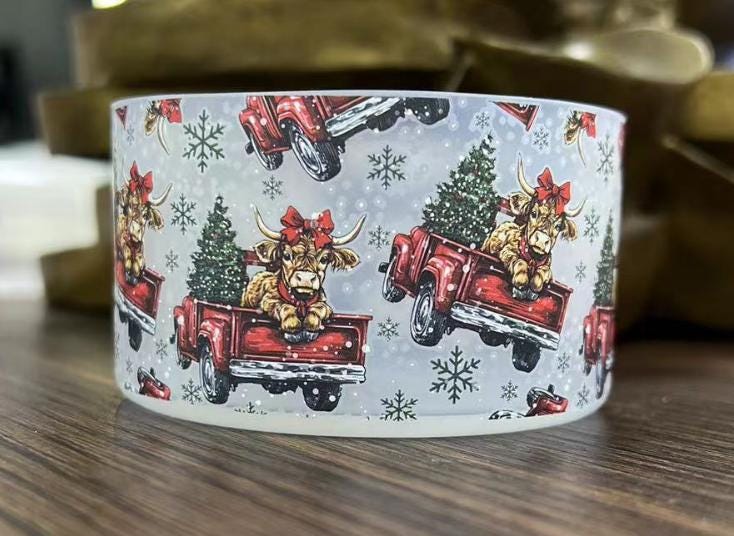 Highland Christmas Cow Silicone Boot Bumper Sleeve
