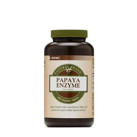 GNC Natural Brand Papaya Enzyme, 600 Chewable Tablets BB 9/26