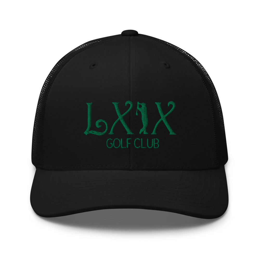 Curve Logo Trucker Hat — Mesh-Back Snapback Cap (Green Logo)
