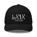 Curve Logo Trucker Hat — Mesh-Back Snapback Cap (White Logo)