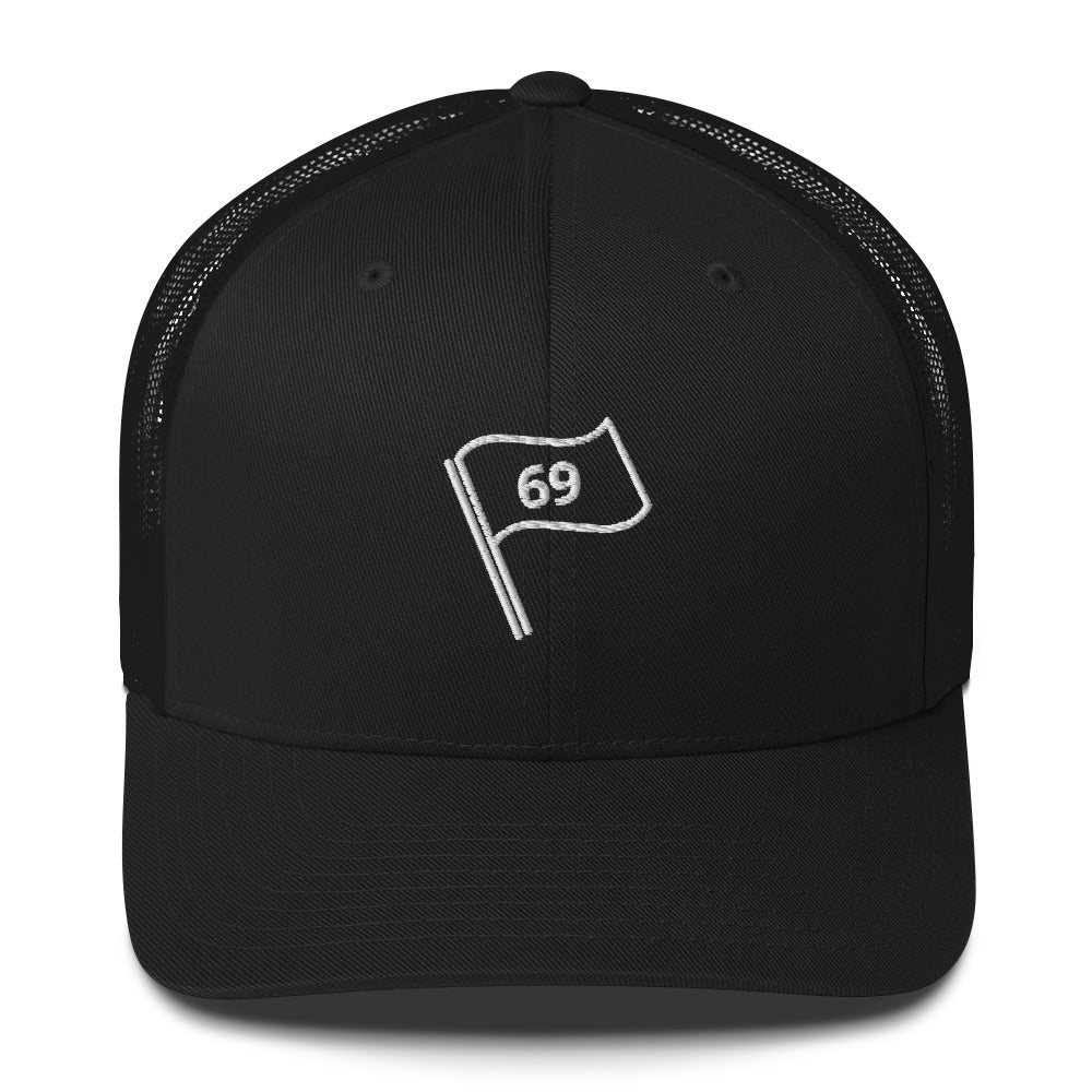 69 Flag Trucker Hat — Mesh-Back Snapback Cap