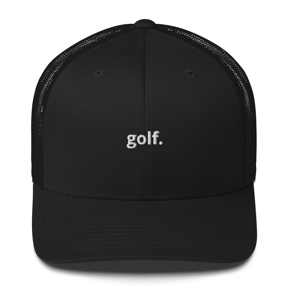 golf. Trucker Hat — Minimalist Golf Snapback Cap
