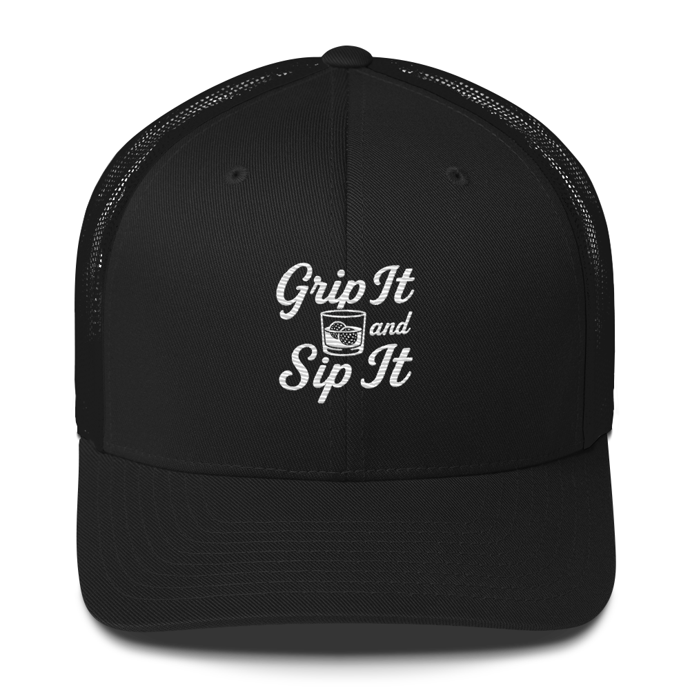 Grip It and Sip It — Funny Golf Trucker Hat