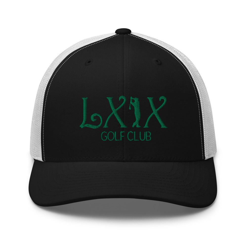 Curve Logo Trucker Hat — Mesh-Back Snapback Cap (Green Logo)
