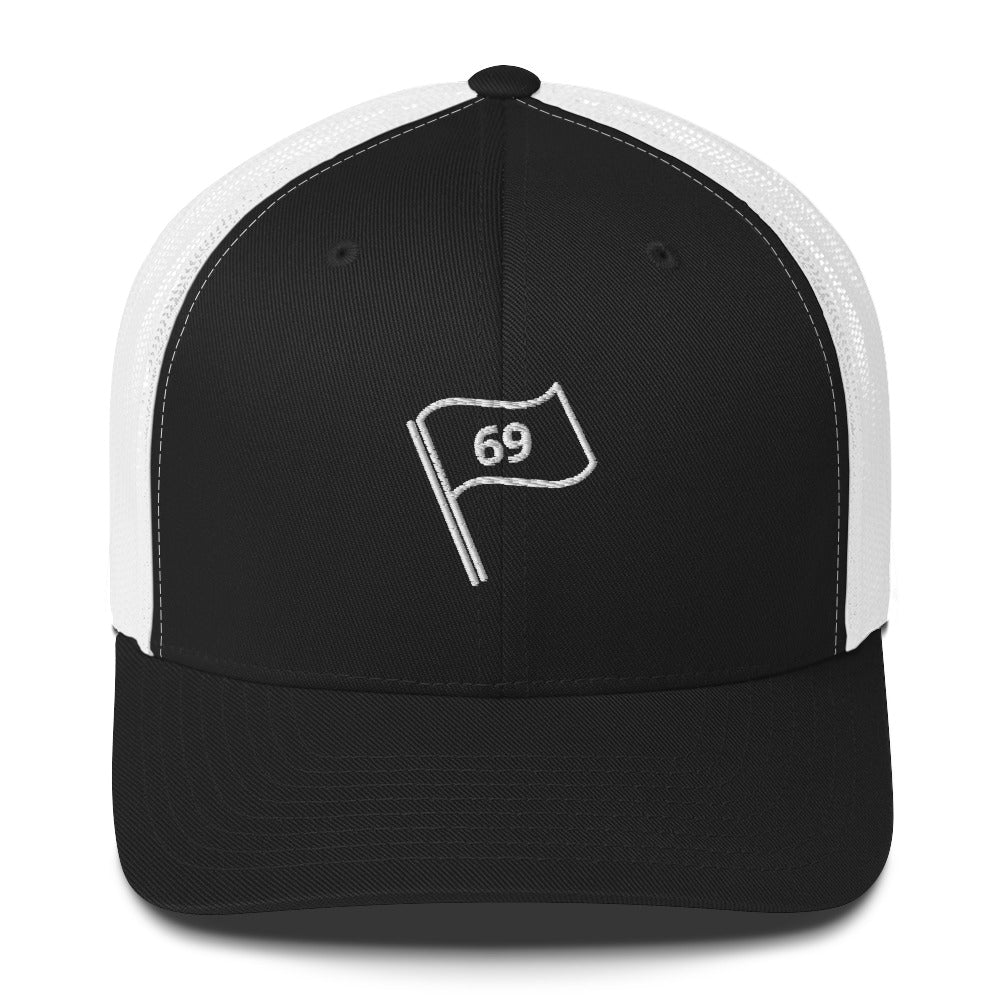 69 Flag Trucker Hat — Mesh-Back Snapback Cap
