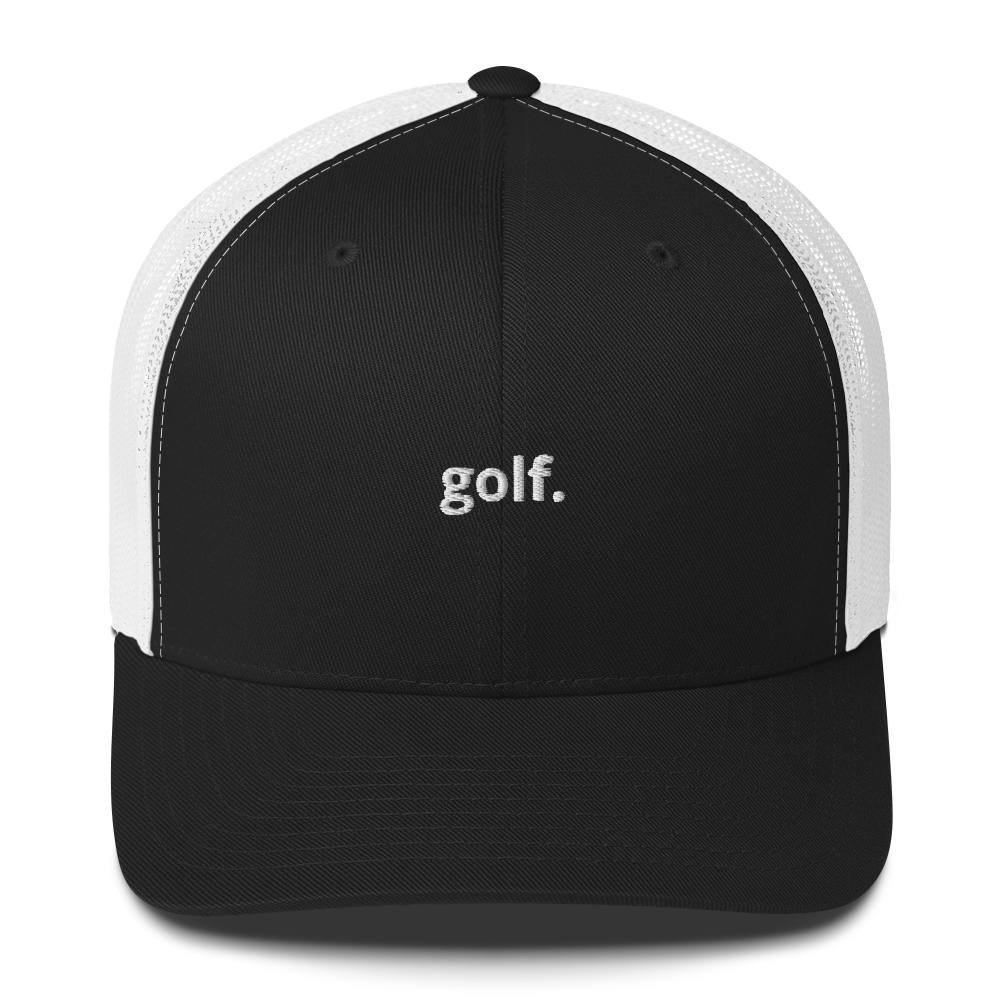golf. Trucker Hat — Minimalist Golf Snapback Cap