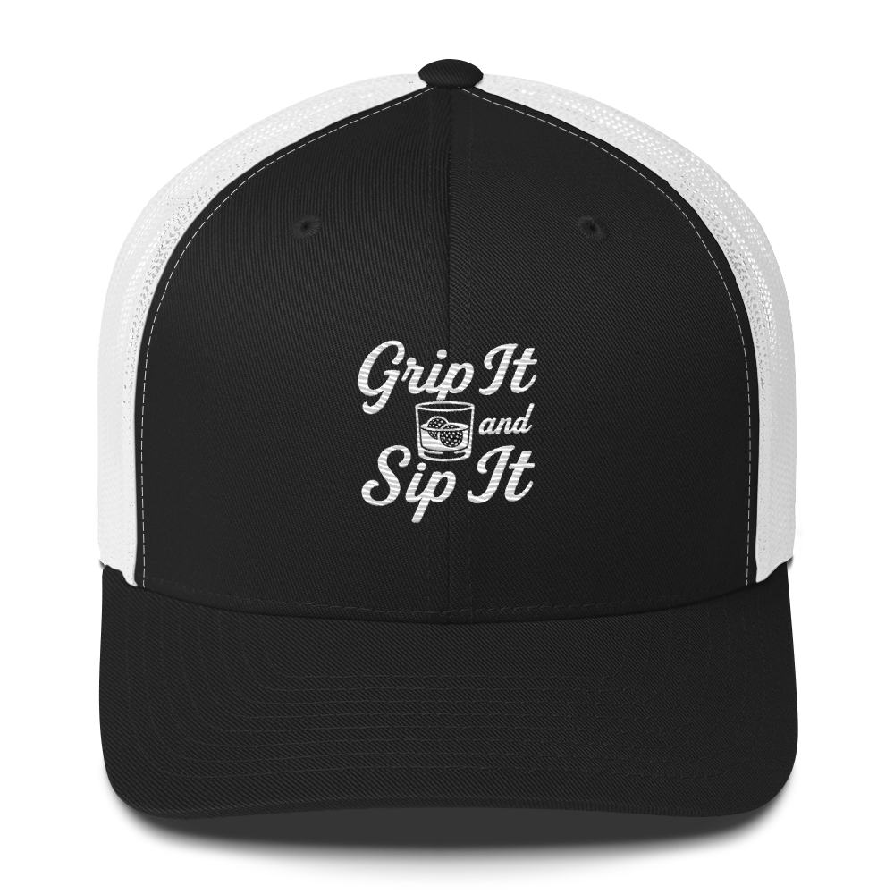 Grip It and Sip It — Funny Golf Trucker Hat