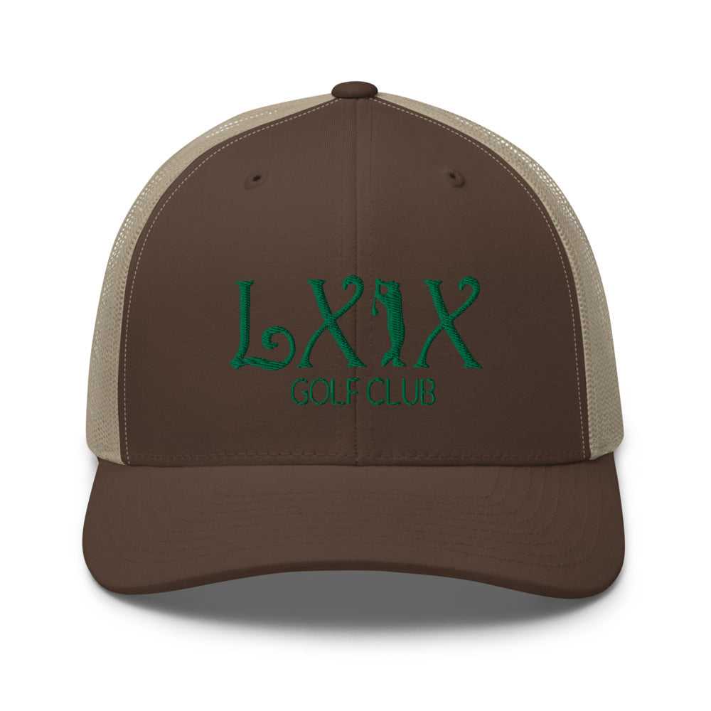Curve Logo Trucker Hat — Mesh-Back Snapback Cap (Green Logo)