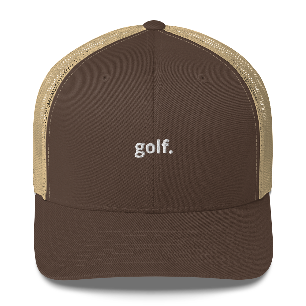 golf. Trucker Hat — Minimalist Golf Snapback Cap