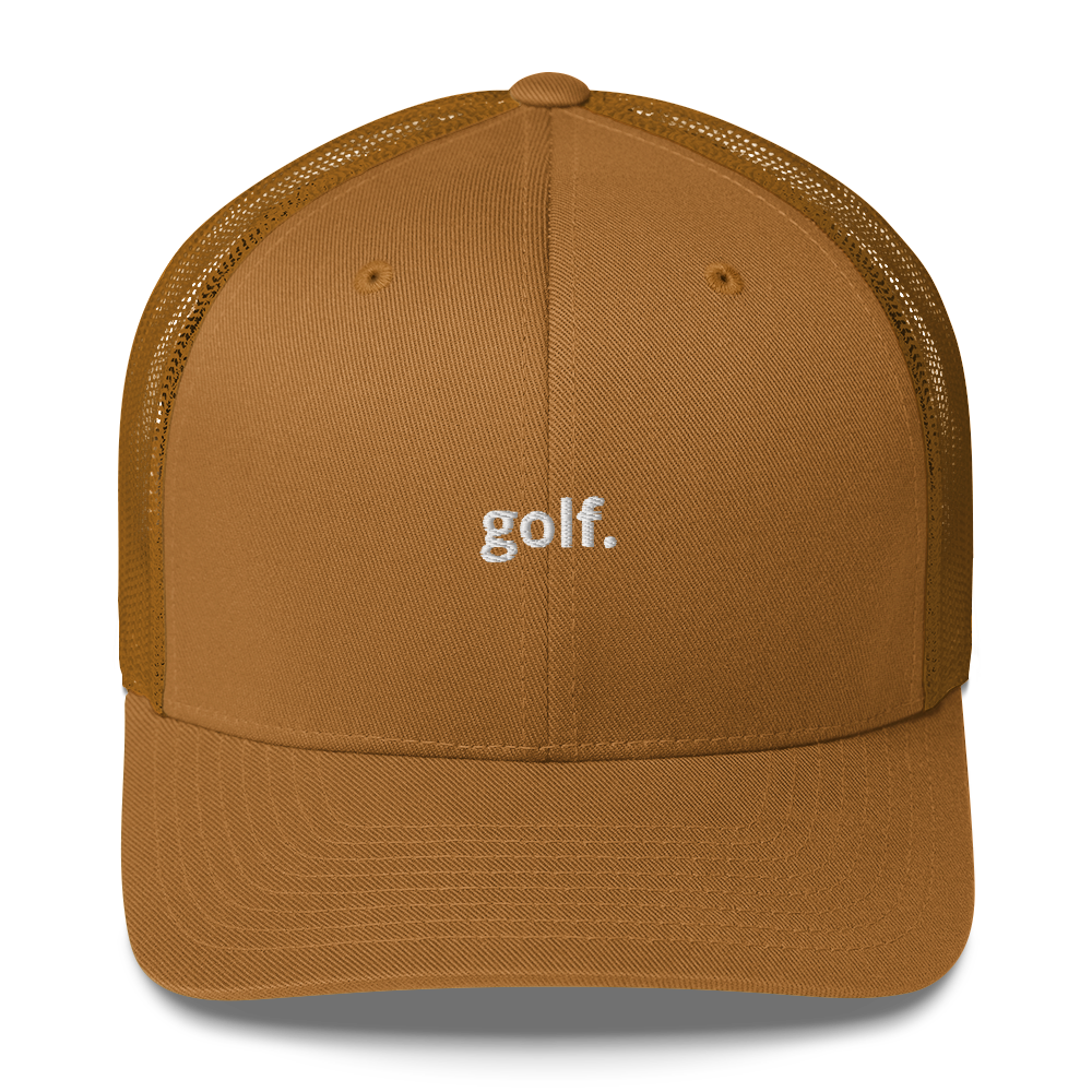 golf. Trucker Hat — Minimalist Golf Snapback Cap