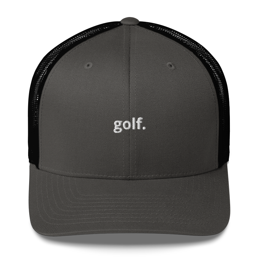 golf. Trucker Hat — Minimalist Golf Snapback Cap