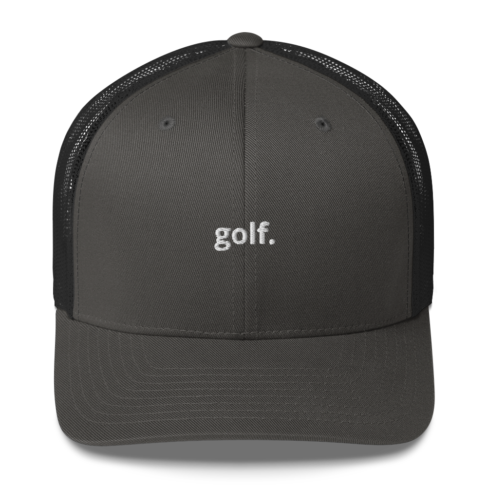 golf. Trucker Hat — Minimalist Golf Snapback Cap
