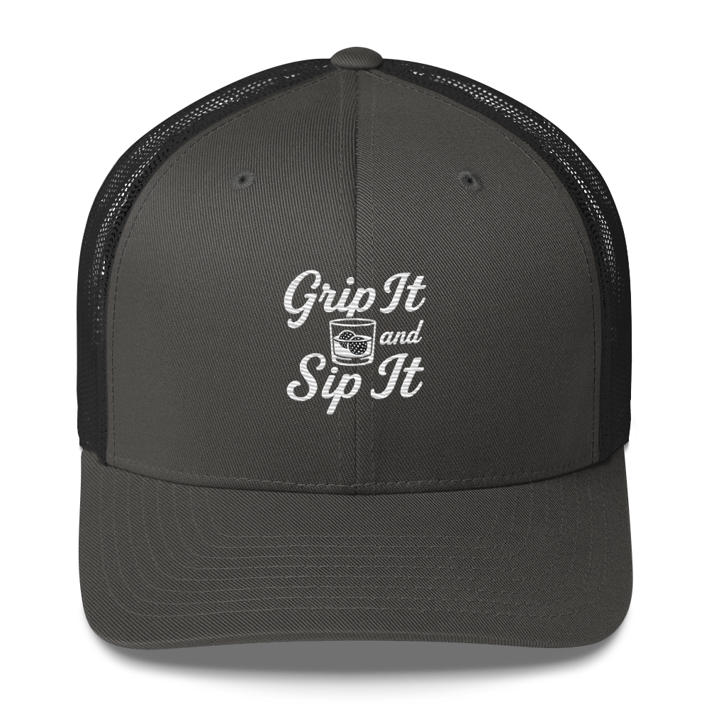 Grip It and Sip It — Funny Golf Trucker Hat