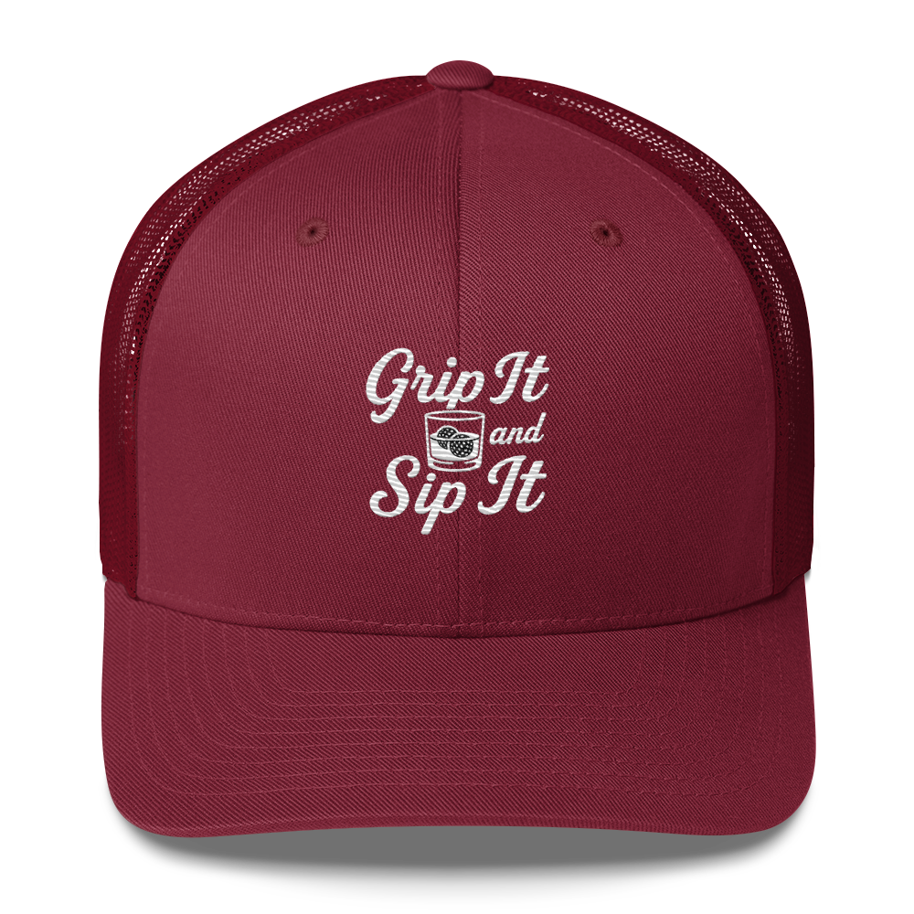 Grip It and Sip It — Funny Golf Trucker Hat