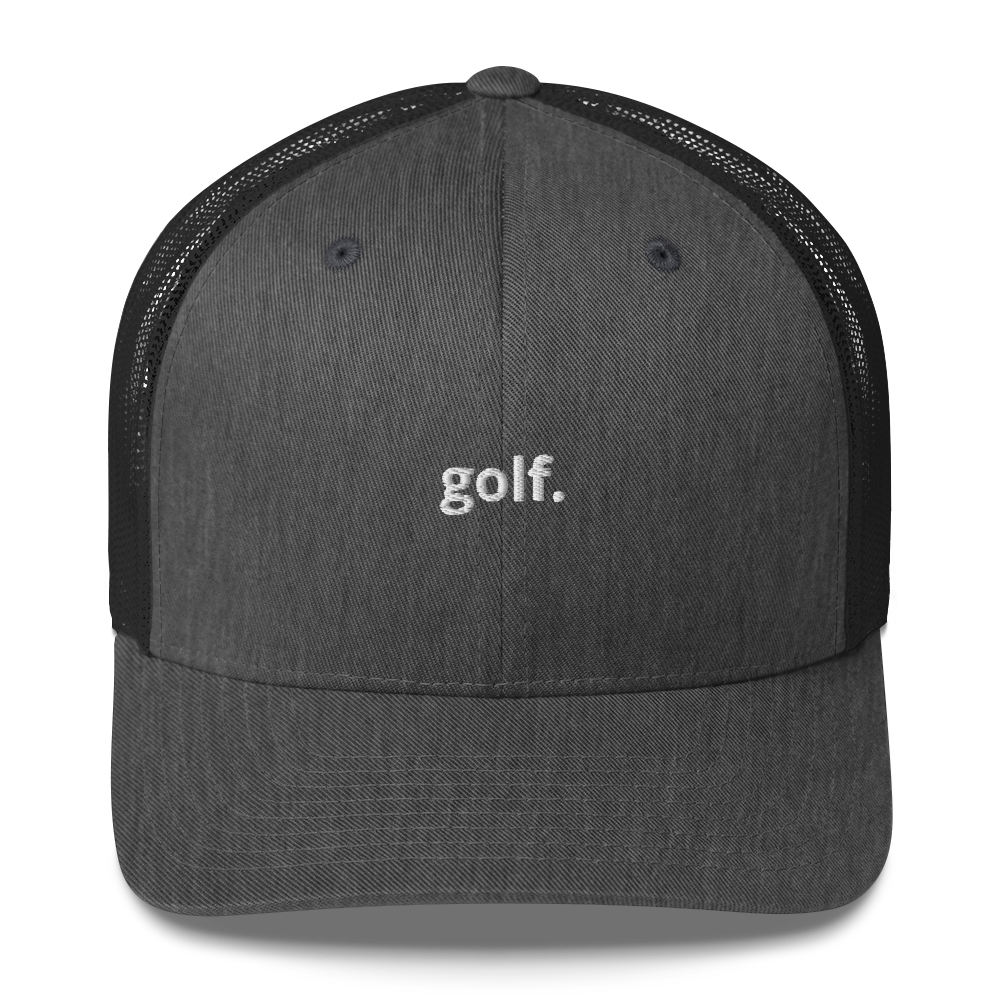 golf. Trucker Hat — Minimalist Golf Snapback Cap