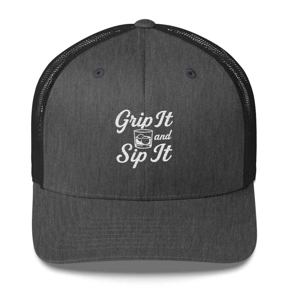Grip It and Sip It — Funny Golf Trucker Hat