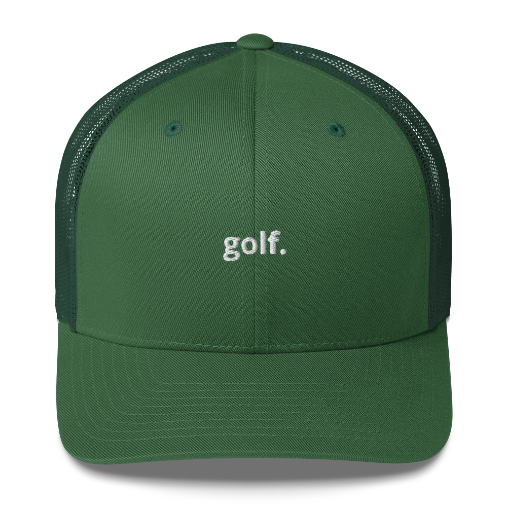 golf. Trucker Hat — Minimalist Golf Snapback Cap