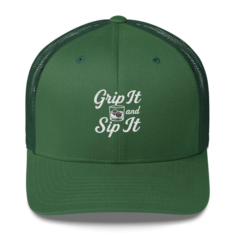 Grip It and Sip It — Funny Golf Trucker Hat