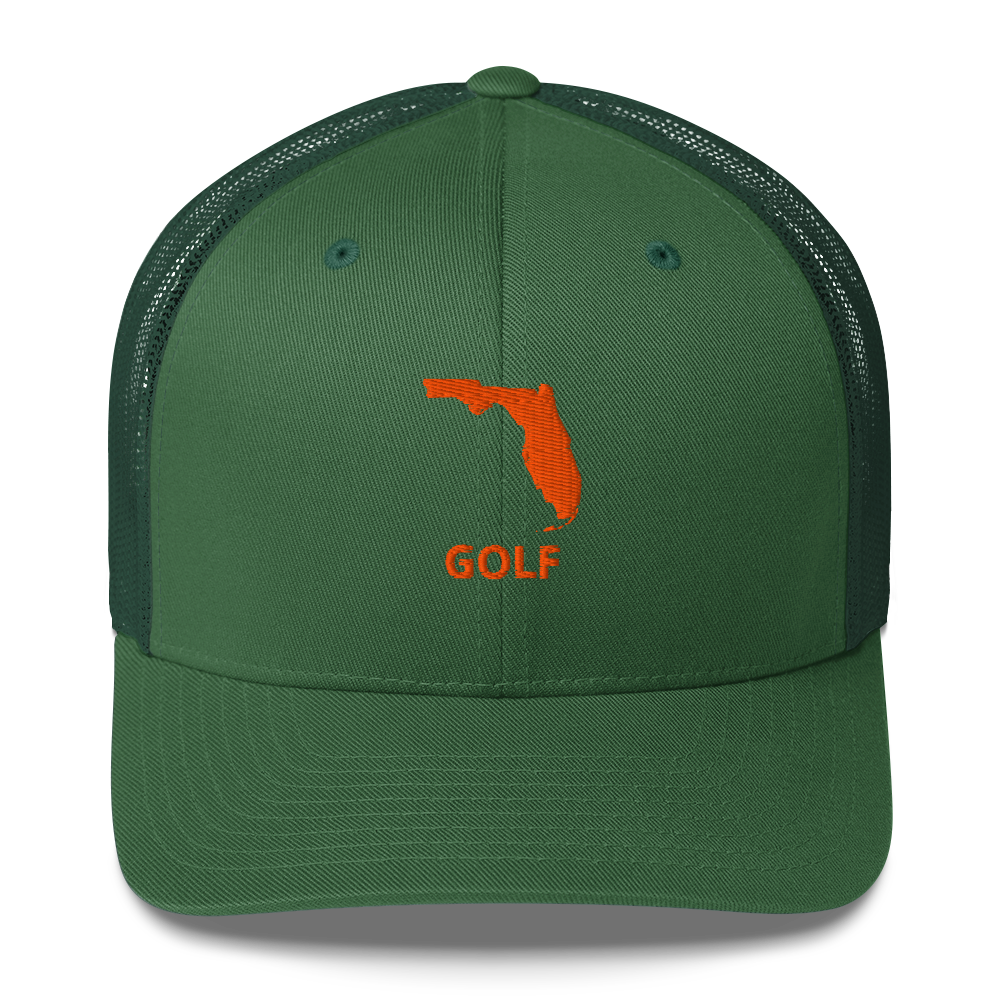 Florida Golf Trucker Hat — Mesh-Back Snapback Cap