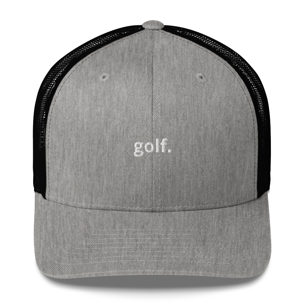 golf. Trucker Hat — Minimalist Golf Snapback Cap
