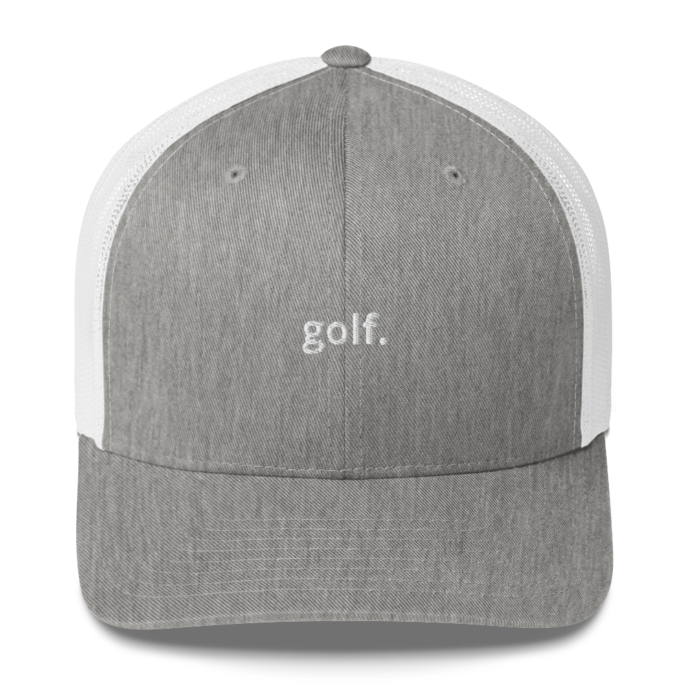 golf. Trucker Hat — Minimalist Golf Snapback Cap