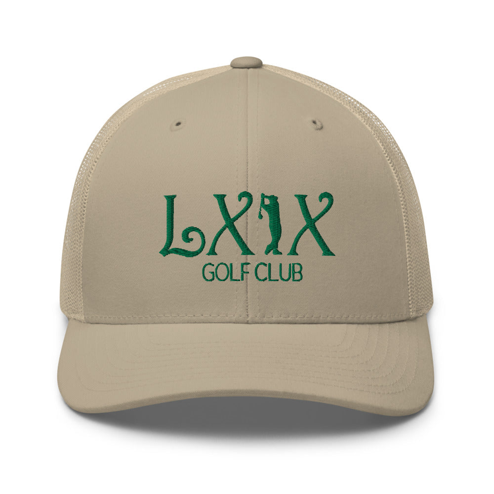 Curve Logo Trucker Hat — Mesh-Back Snapback Cap (Green Logo)