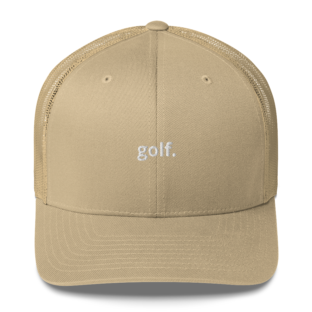 golf. Trucker Hat — Minimalist Golf Snapback Cap