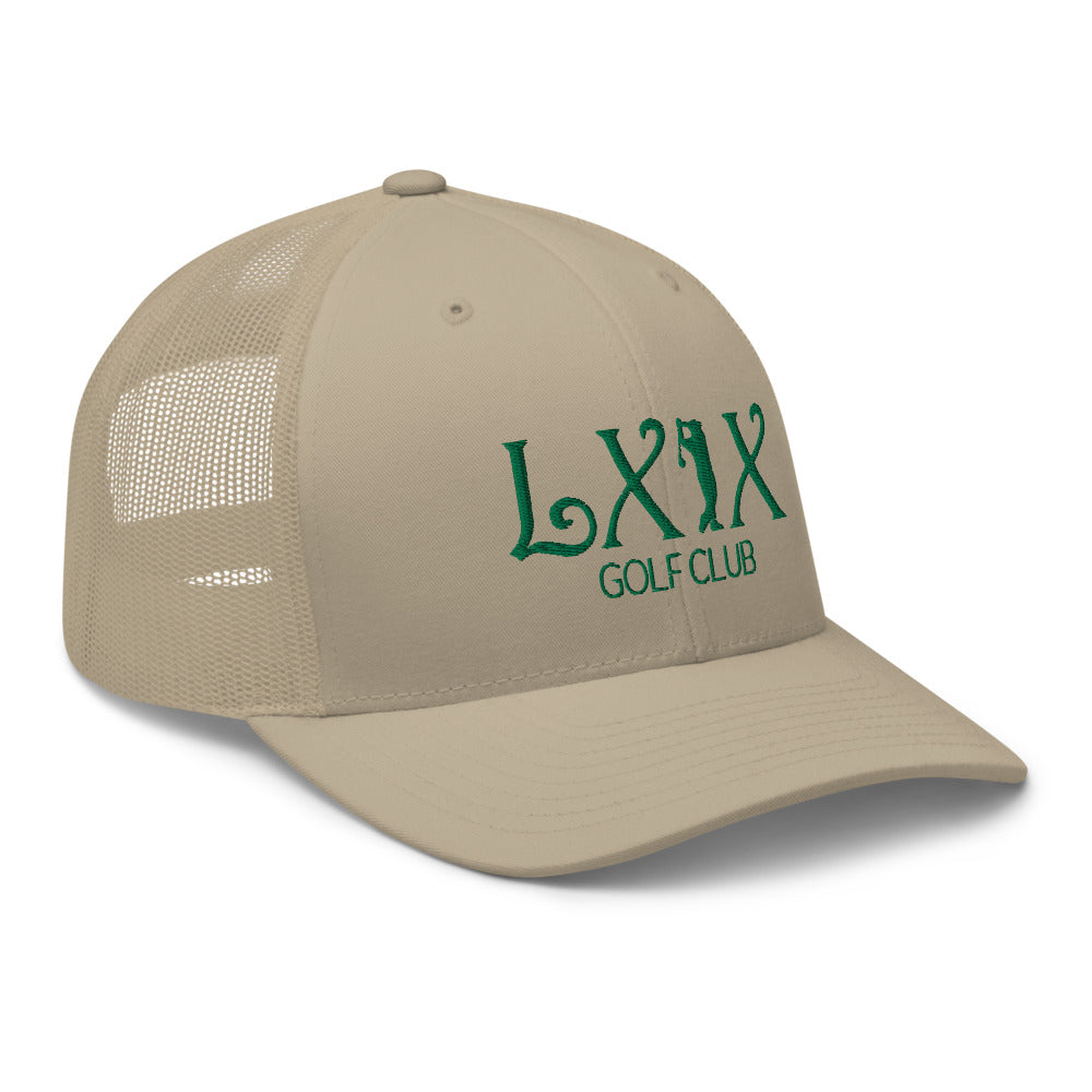 Curve Logo Trucker Hat — Mesh-Back Snapback Cap (Green Logo)