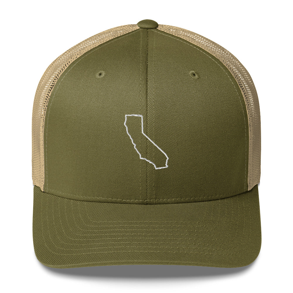California Golf Trucker Hat — Mesh-Back Snapback Cap
