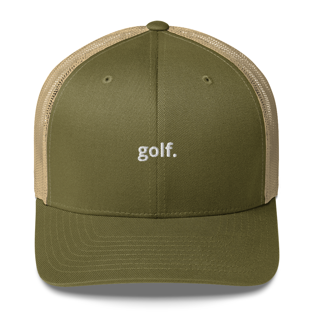golf. Trucker Hat — Minimalist Golf Snapback Cap