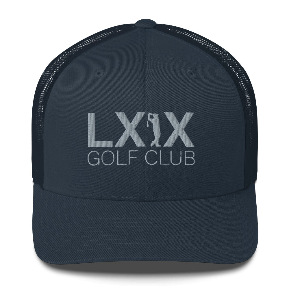 Swinger Logo Trucker Hat — Mesh-Back Snapback Cap (Gray Logo)