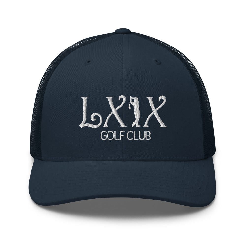 Curve Logo Trucker Hat — Mesh-Back Snapback Cap (White Logo)