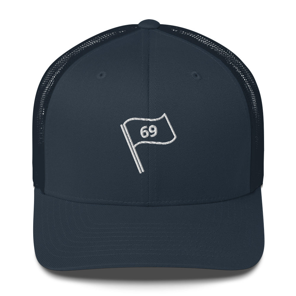 69 Flag Trucker Hat — Mesh-Back Snapback Cap