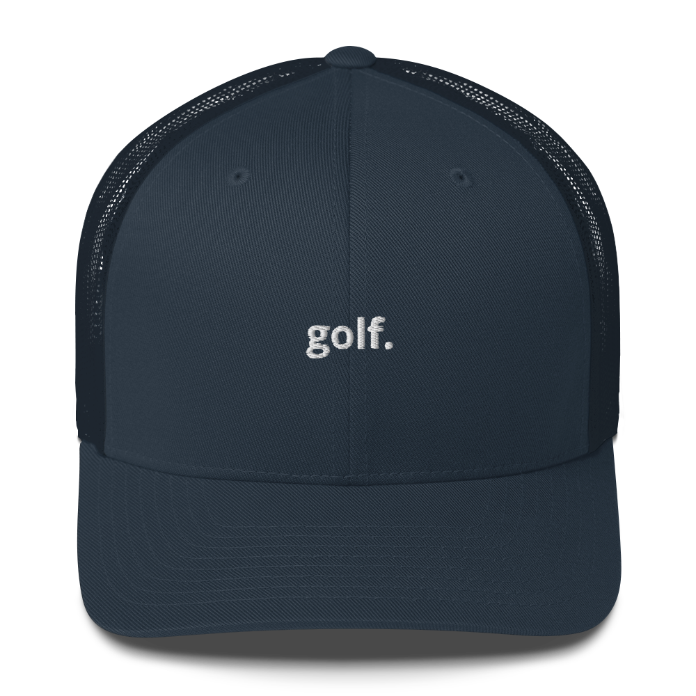 golf. Trucker Hat — Minimalist Golf Snapback Cap