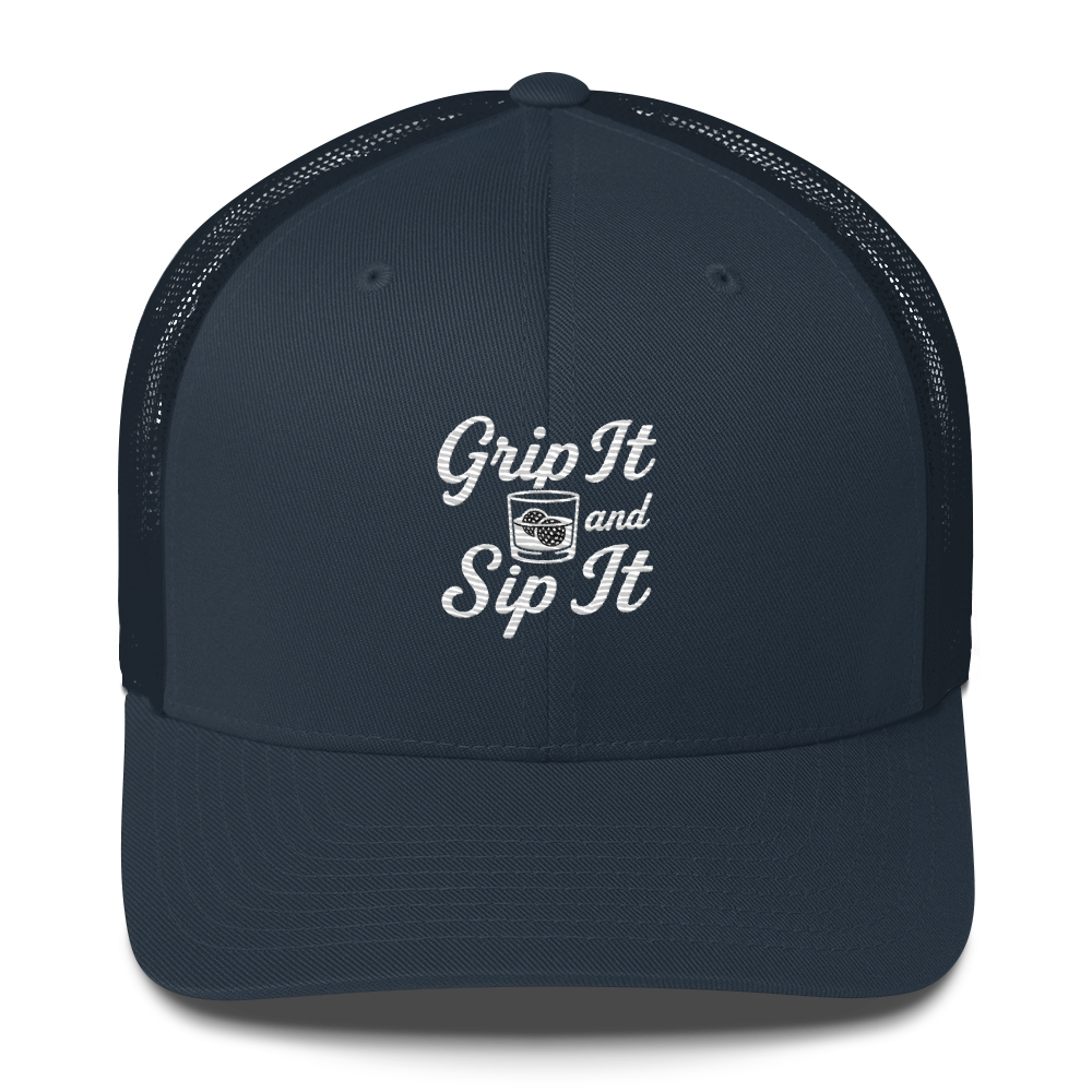 Grip It and Sip It — Funny Golf Trucker Hat