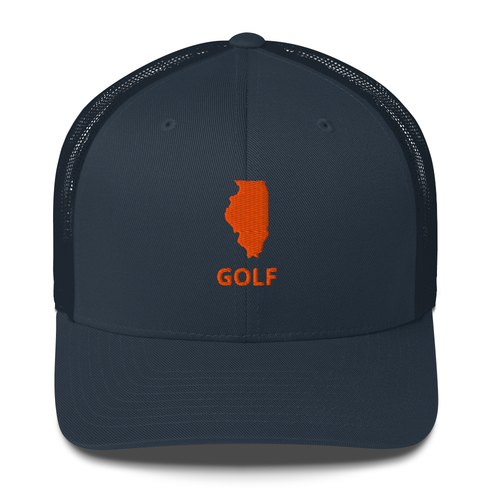 Illinois Golf Trucker Hat — Mesh-Back Snapback Cap