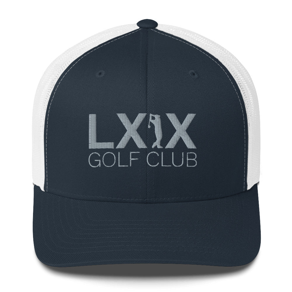 Swinger Logo Trucker Hat — Mesh-Back Snapback Cap (Gray Logo)